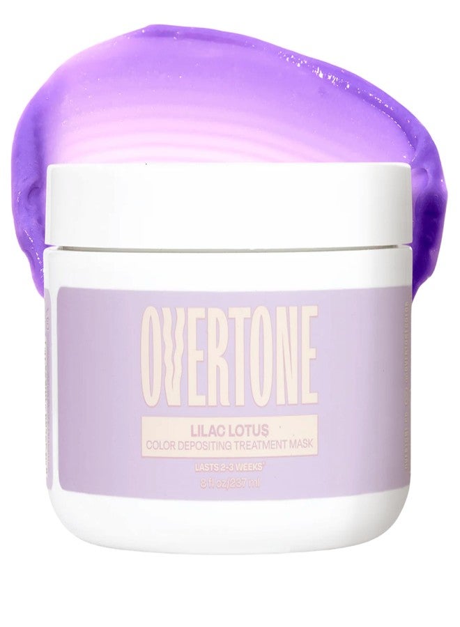 Overtone Semi Permanent Hair Color Conditioner, Lilac Lotus, 8 oz, Nourishing, Damage-Free, Color Depositing Mask for All Hair Types with Shea Butter & Coconut Oil, Vegan & Cruelty-Free - Image 1